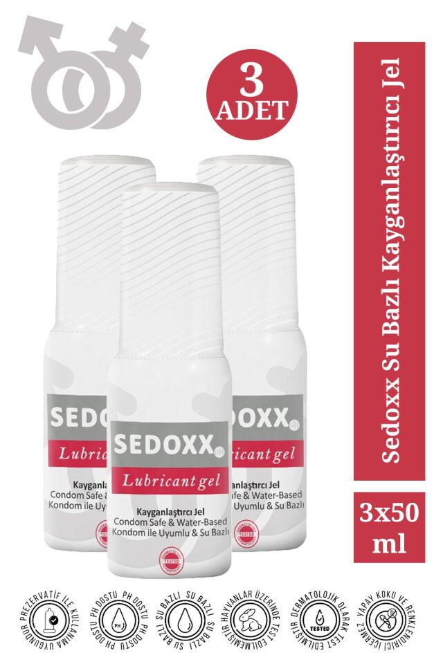 Sedoxx Ph Lubricant Gel Su Bazlı Genital Bölge Nemlendirici 50 ml 3 Adet