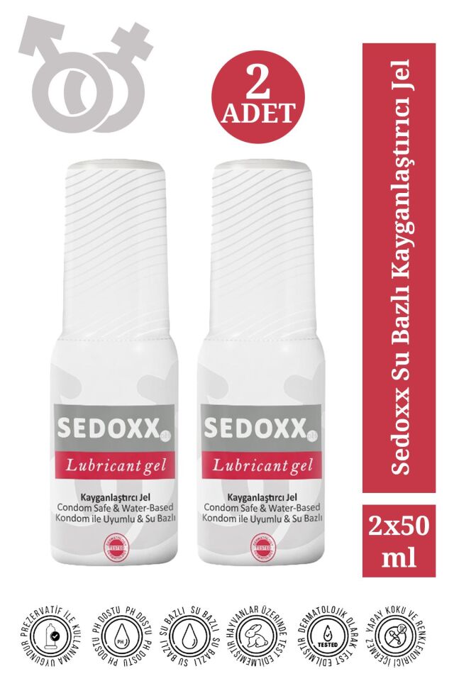 Sedoxx Ph Lubricant Gel Su Bazlı Genital Bölge Nemlendirici 50 ml 2 Adet