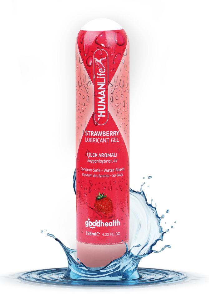 HumanLife 125 ml Çilek Aromalı Kayganlaştırıcı Jel Lubricant