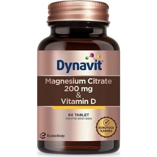 Dynavit Magnesium Citrate 200 mg & Vitamin D 60 Tablet