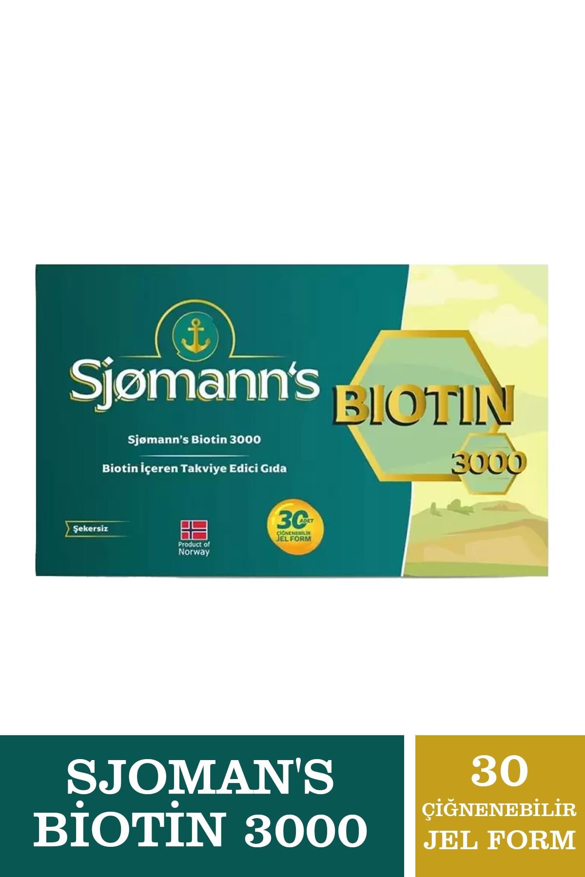 Sjomann's Biotin Çiğnenebilir Jel 30 Tablet