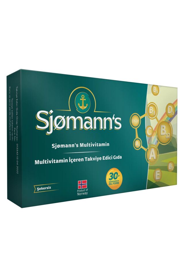 Sjomann's Multivitamin Çiğnenebilir Jel 30 Tablet