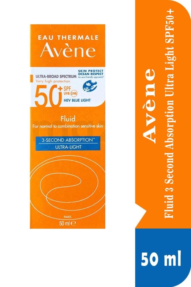 Avène Fluid 3 Second Absorption Ultra Light SPF50+ 50 ml